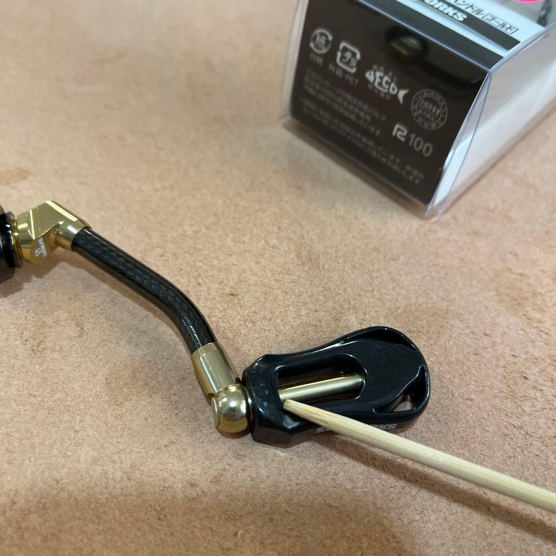 SLP WORKS カーボンライトハンドル ゴールド 45mm おまけノブ