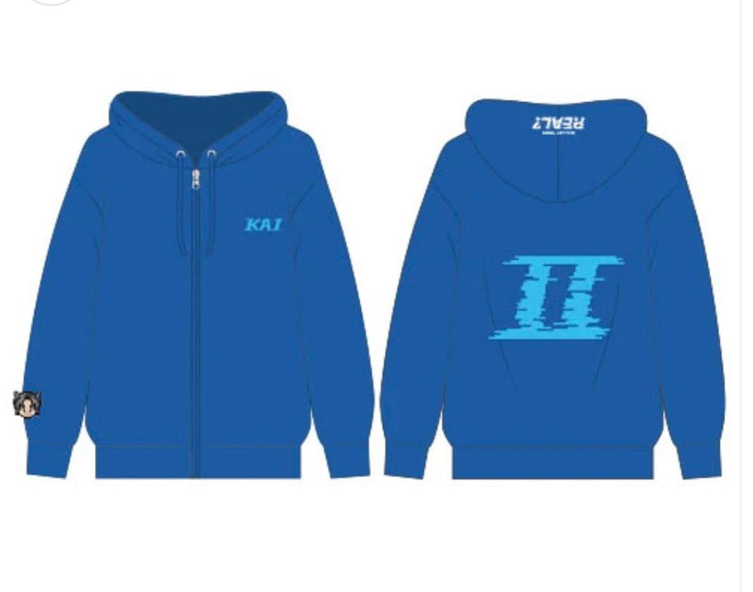 超特急 REAL? カイ ジップパーカー 青 XL