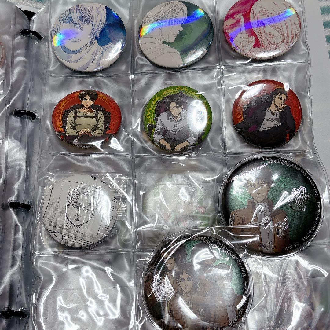 進撃の巨人　リヴァイ エレン多　缶バッジ　74点セット