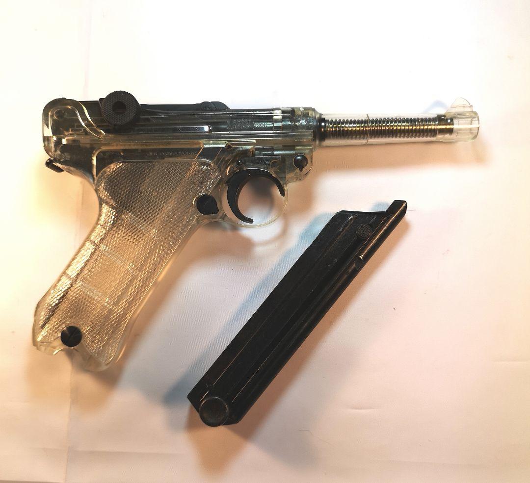 タナカ限定ルガ—Ｐ08 シ—スルーモデル4インチ ブロ—バックガスガンプラ製