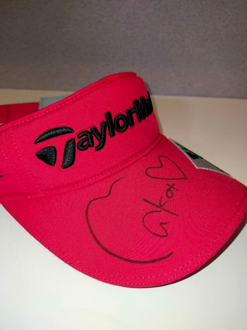 竹村真琴プロ支給品 TaylorMade サンバイザー 直筆サイン入り 未使用品