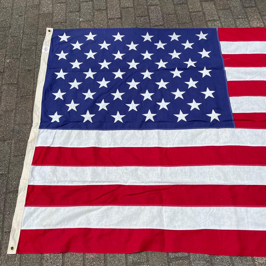 貴重！特大BIG アメリカヴィンテージ星条旗フラッグ　USA製アンティーク雑貨