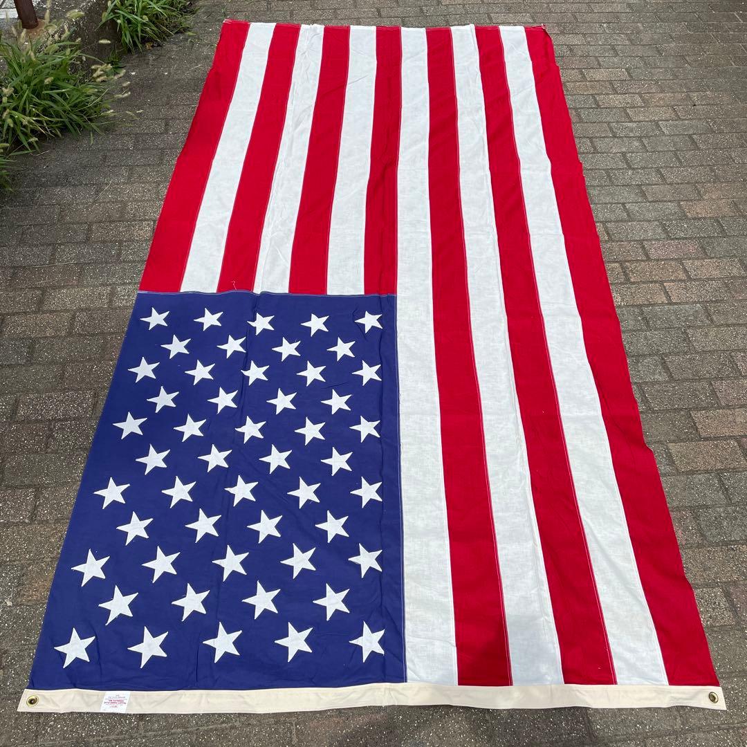 貴重！特大BIG アメリカヴィンテージ星条旗フラッグ　USA製アンティーク雑貨