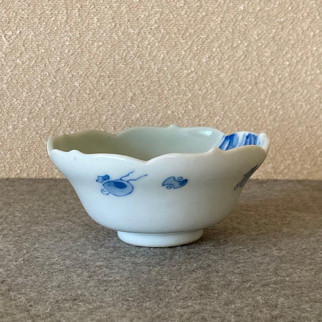 小鉢　骨董　古美術　古陶磁　染付　青花　手描き　レトロ　まとめ売り　アンティーク