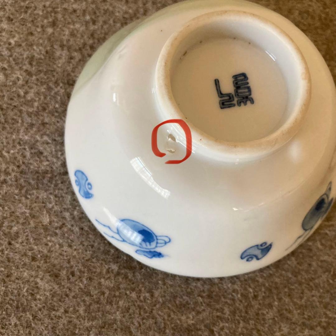 小鉢　骨董　古美術　古陶磁　染付　青花　手描き　レトロ　まとめ売り　アンティーク