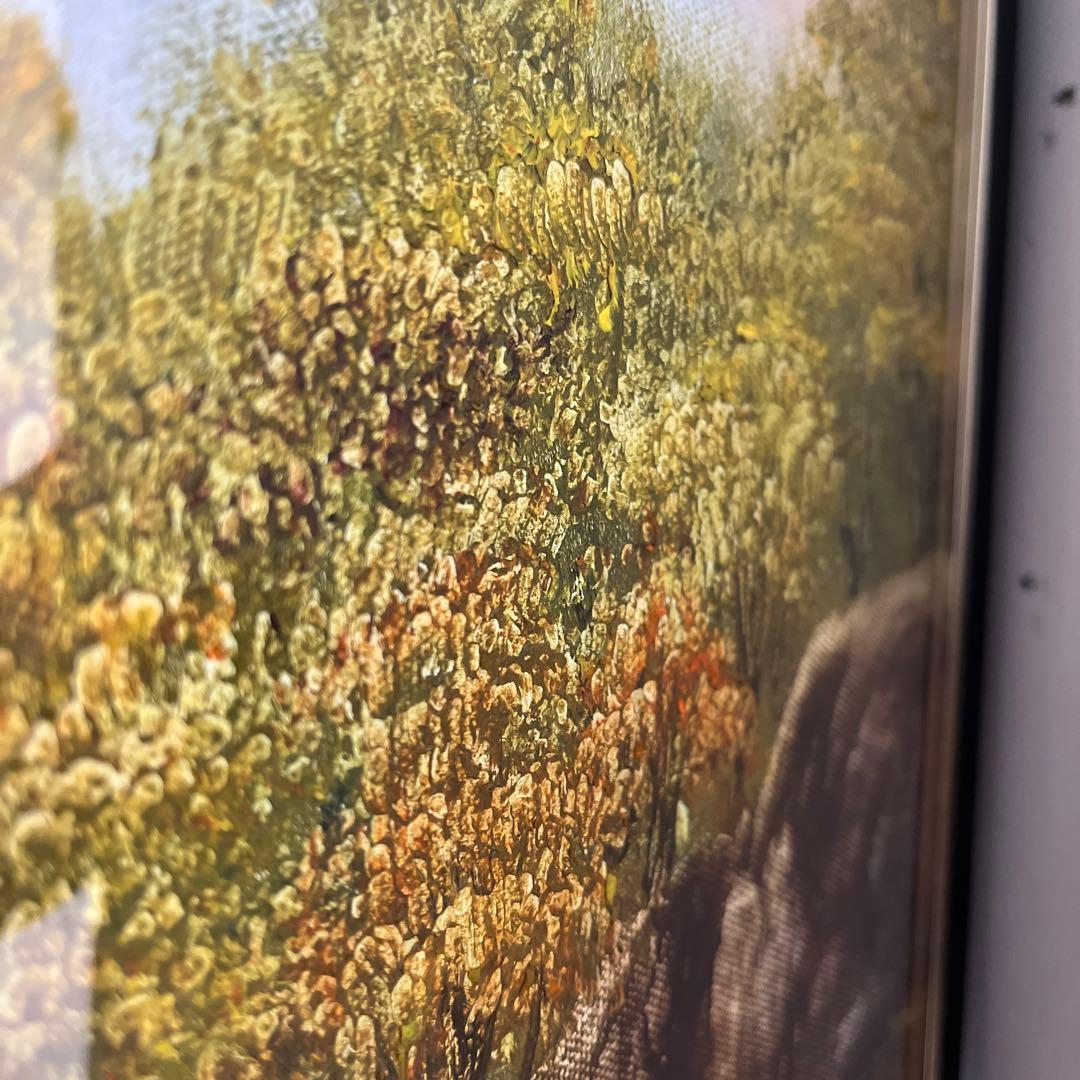 絵画　【山々の水に満たされ貯まりゆく】