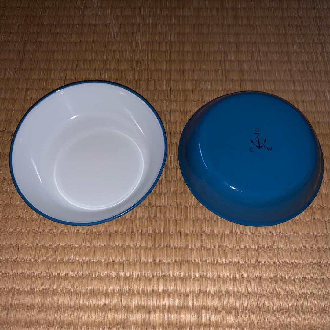 日本 海軍 琺瑯 皿 プレート 昭和 レトロ 古道具 ホーロー 雑貨