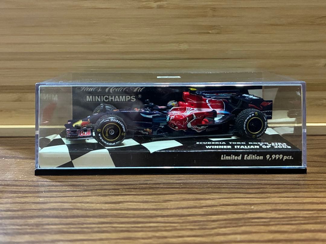 ミニチャンプス1/43トロロッソSTR3S.ベッテル2008年イタリアGP初優勝