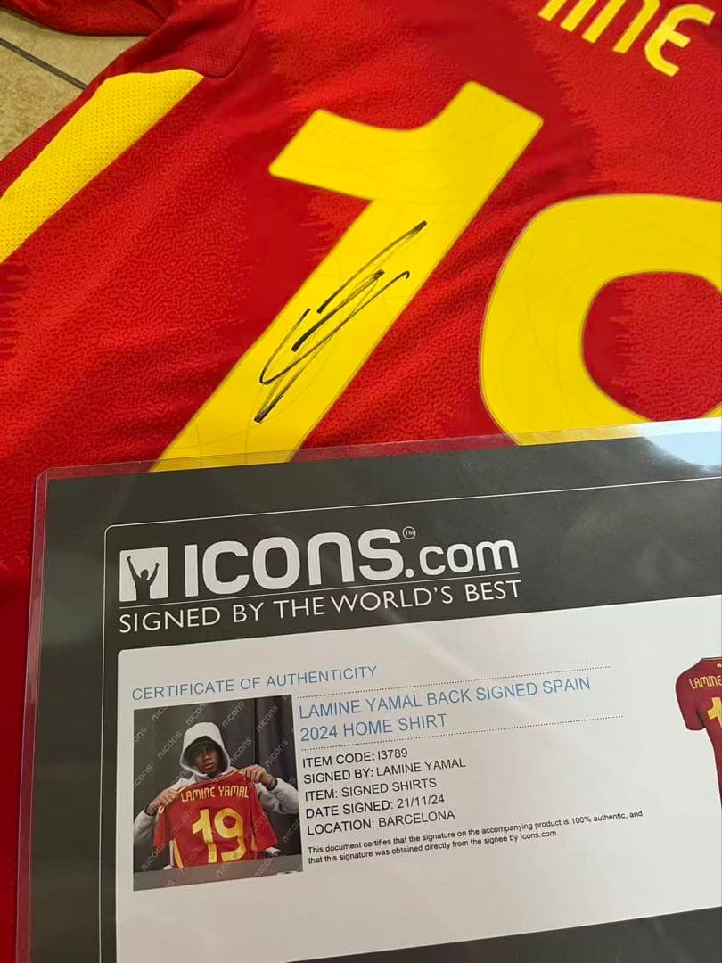 Lamine Yamal 直筆サインユニフォーム スペイン代表 UEFA決勝