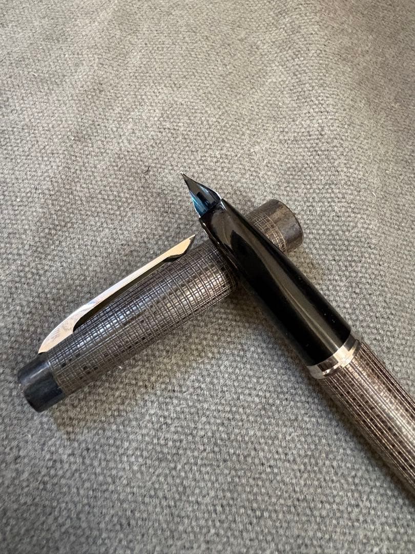 PLATINUM 万年筆 スターリングシルバー Pt 昭和レトロ　銀の万年筆