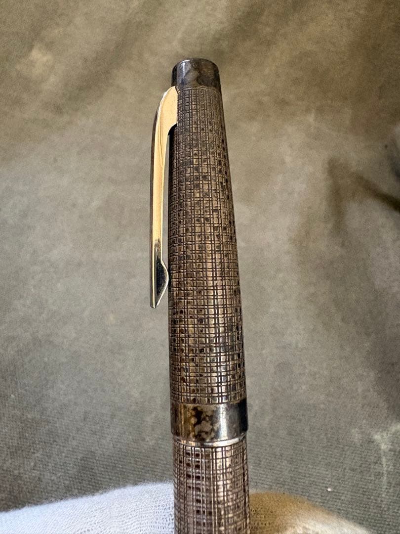 PLATINUM 万年筆 スターリングシルバー Pt 昭和レトロ　銀の万年筆