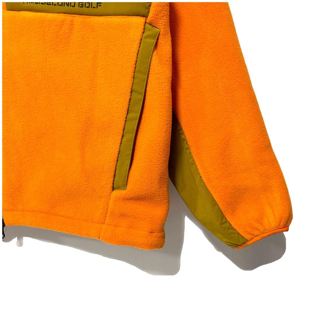 新品 ラッセルノ ゴルフ マイクロ フリース ブルゾン オレンジ XL 6