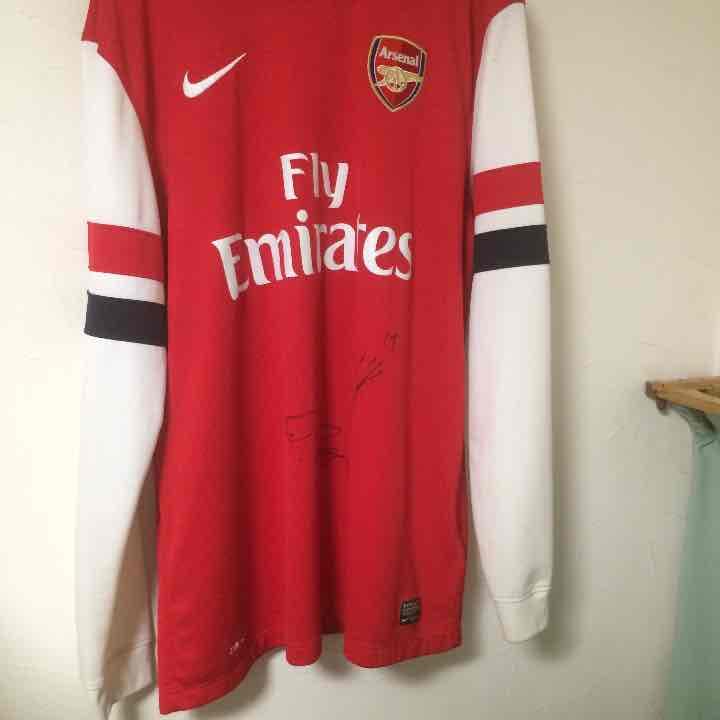 アーセナル ポドルスキ＆チェンバレン直筆サイン入りユニフォーム