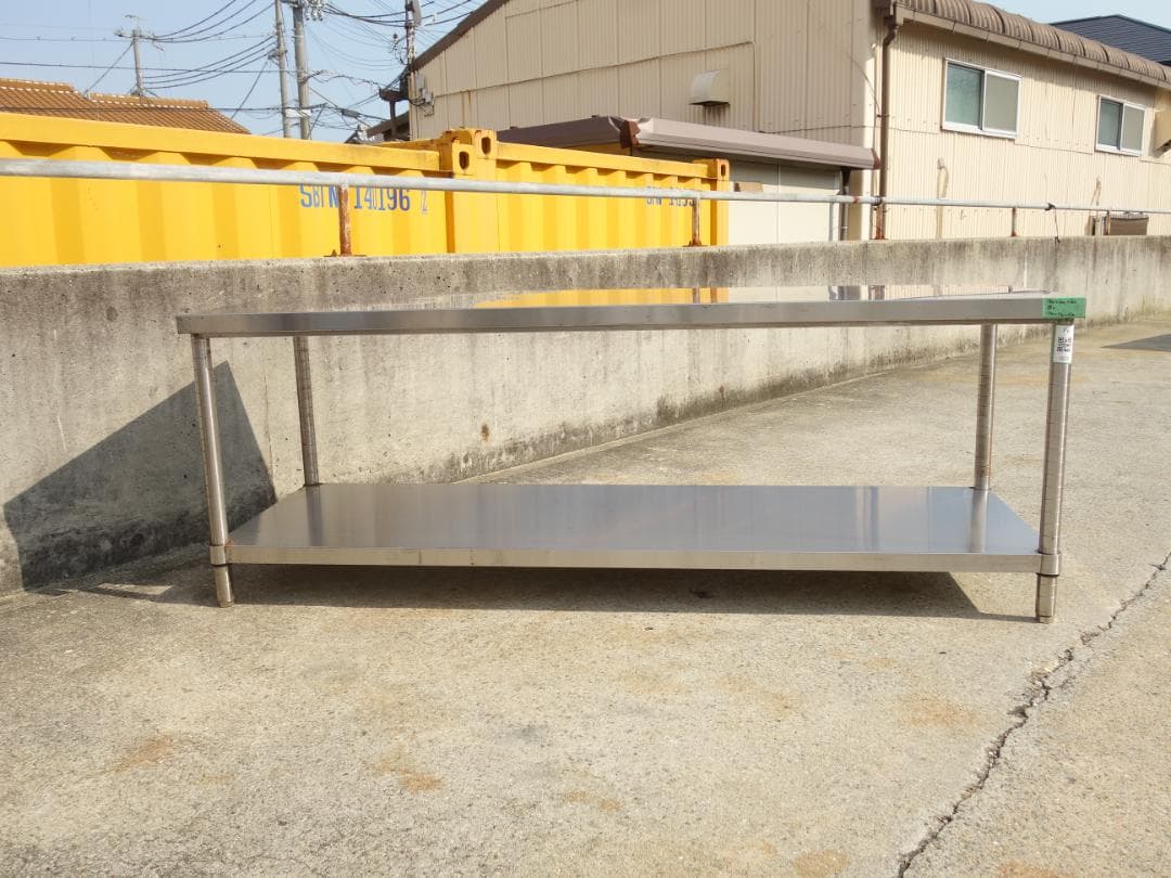 【中古】M▽業務用 厨房 作業台 棚 ステンレス コンロ台 (Fe1828)