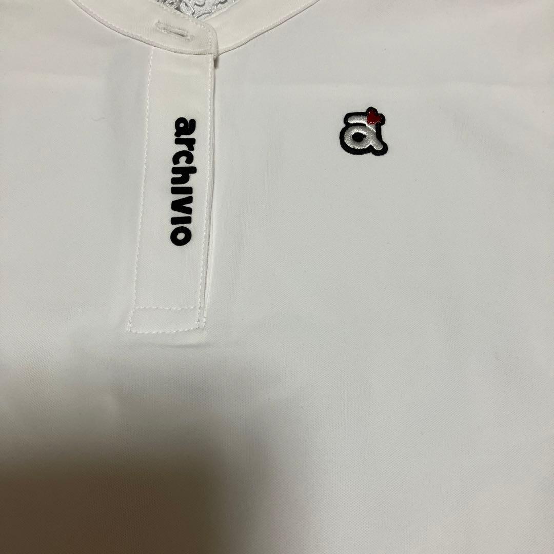 23ss【新品未使用 アルチビオ】オリジナルレース襟機能素材半袖ポロシャツ38号