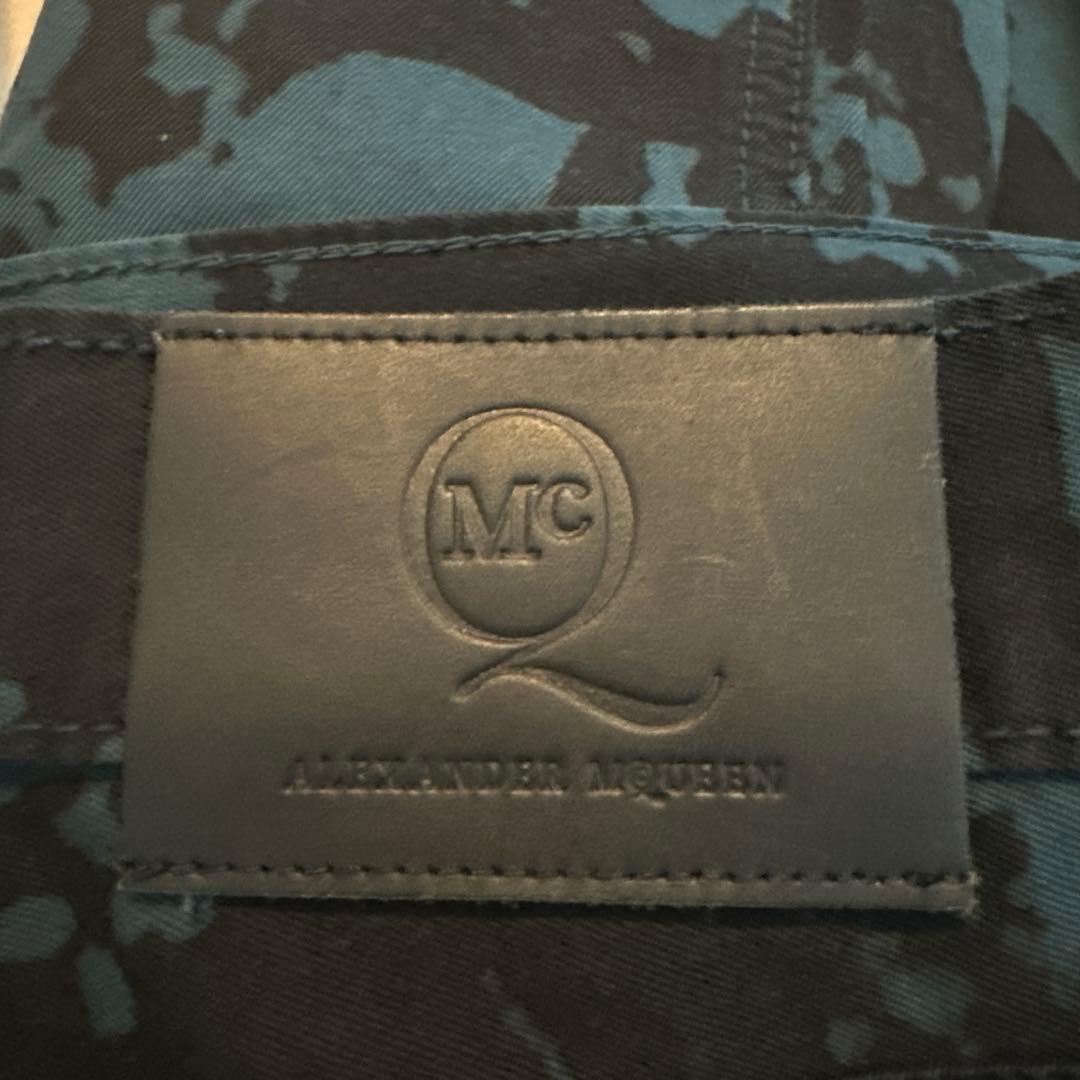 MCQ スキニーフィット ダークブルー カモフラージュパンツ W29
