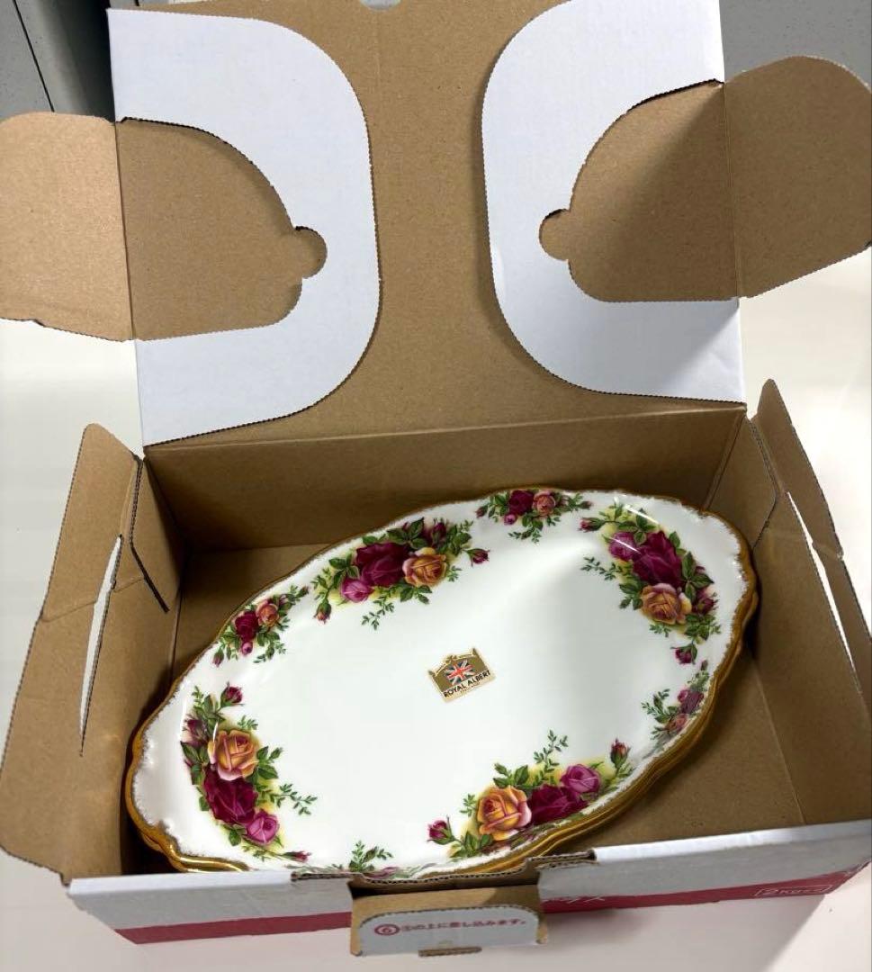 ビンテージ❤︎ロイヤルアルバート❤︎オールドカントリーローズ❤︎薔薇柄❤︎楕円形皿❤︎2枚