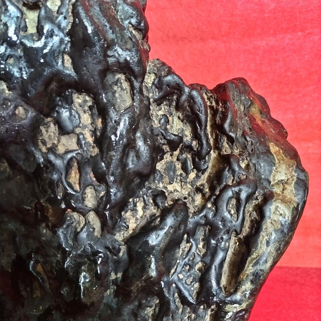 うぶ出し 水石 天然石 鑑賞石 自然石 木製専用台座付き うぶ出し 品評会