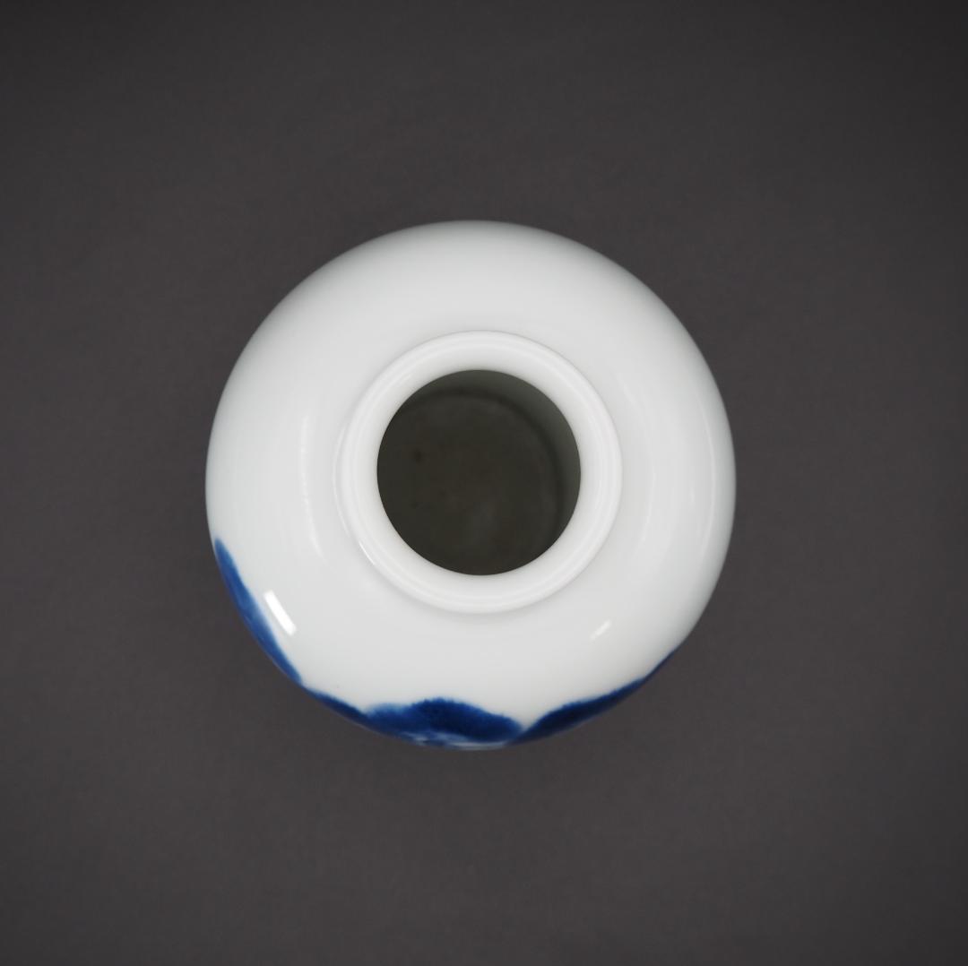 真葛香山 宮川香山 青華老松図 花瓶