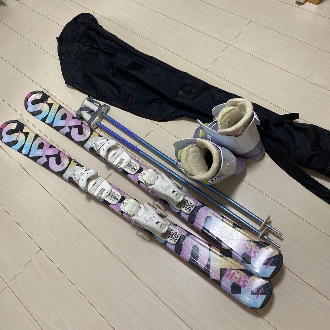 saaaジュニア 女子向きスキー4点セット 板120cm