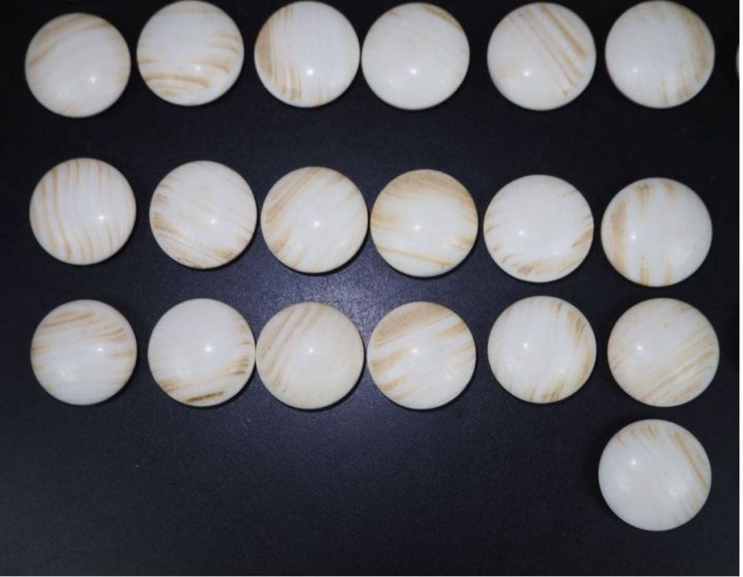 送料無料　日向特産　日向スワブデ蛤碁石31号・碁笥セット　旧家蔵出