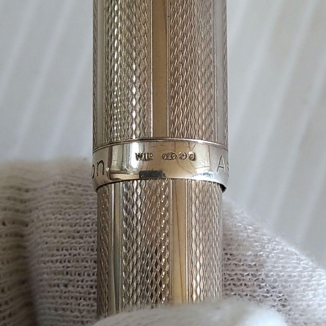 【純銀製】英国ASPREY社　万年筆　585-14K