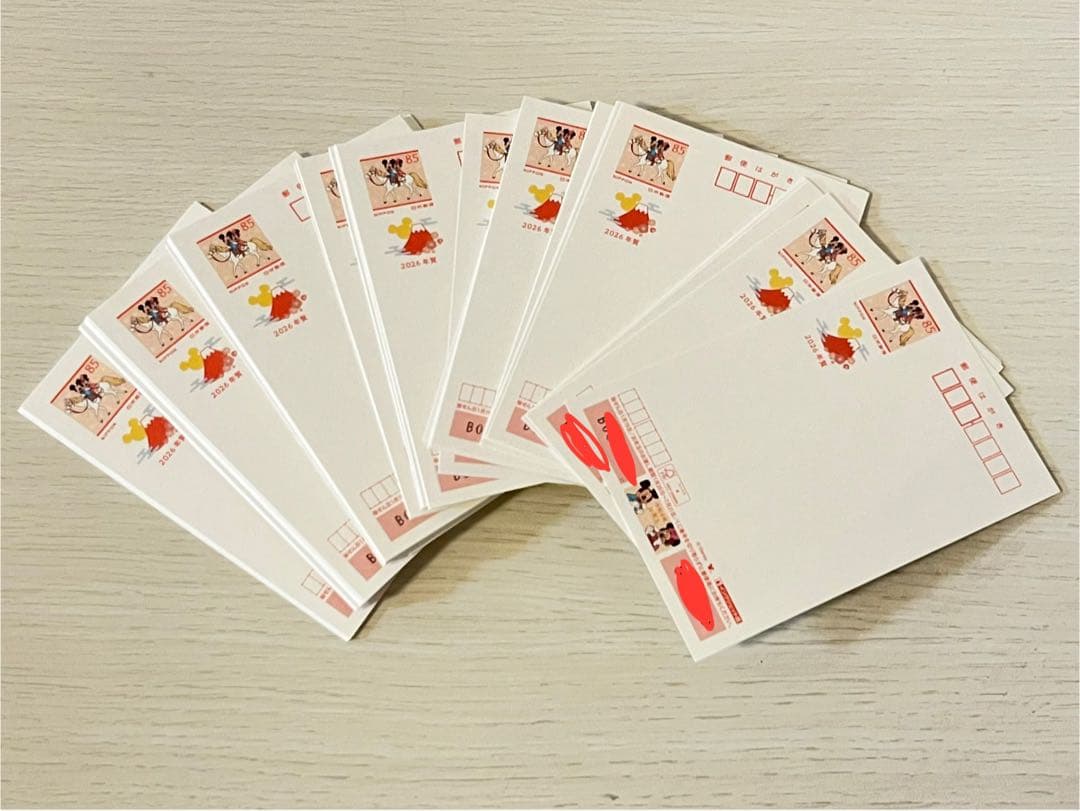 2026年 年賀状 100枚 インクジェット ディズニー ミッキー ミニー