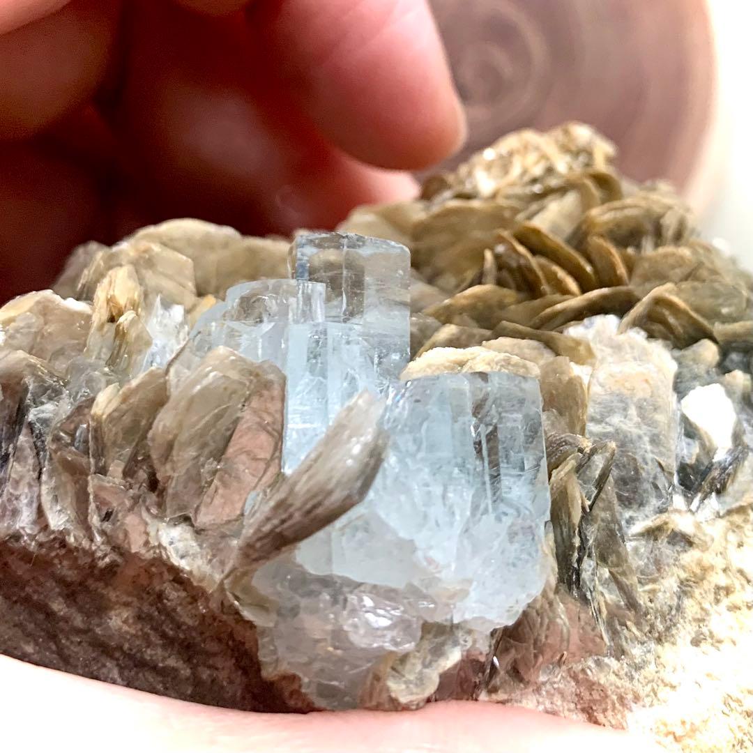 アクアマリン×モスコバイト共生標本-13