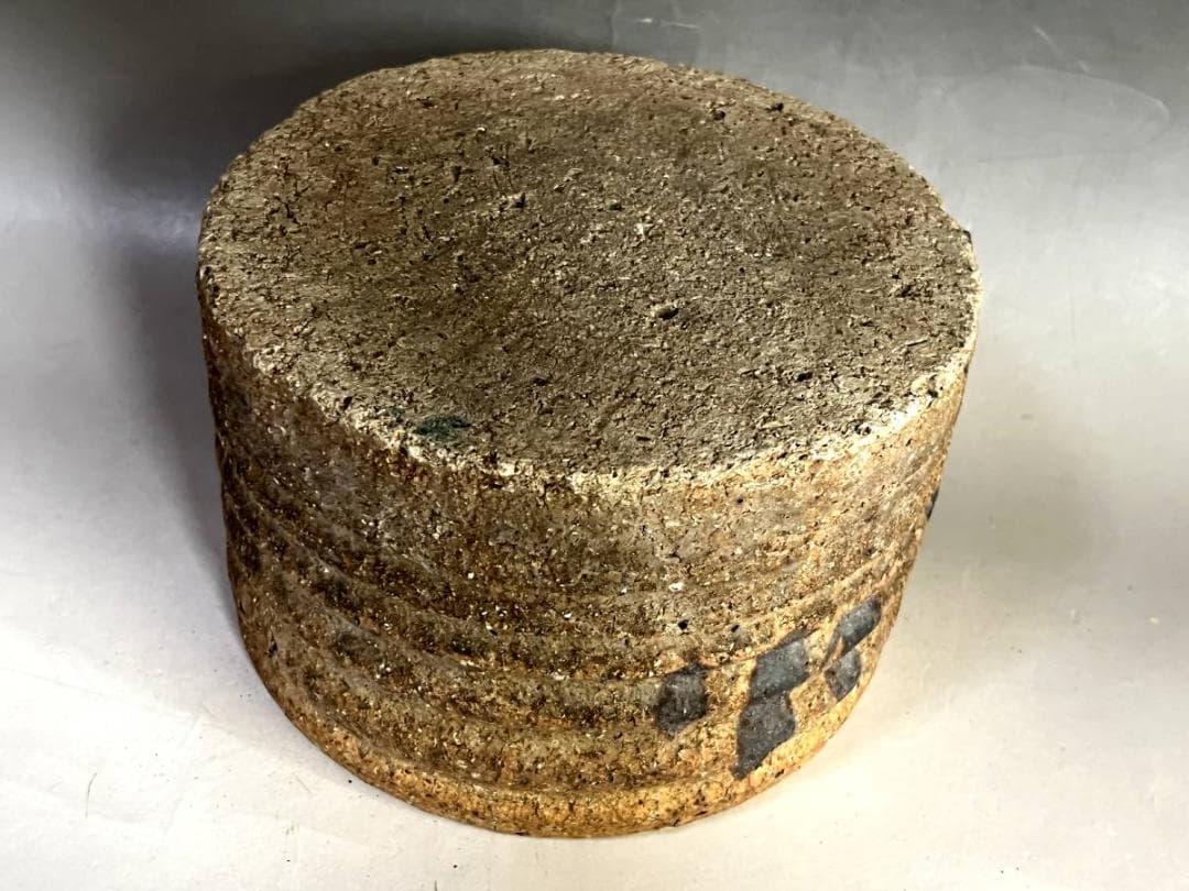 建水■素焼き古建水 小會 石はぜ お茶道具 溢し 茶器 古美術 時代物 骨董品■