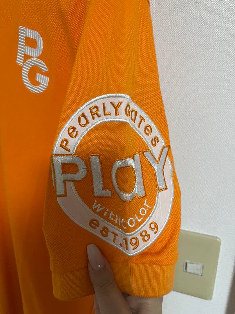 PEARLY GATES ポロシャツ オレンジ サイズ7