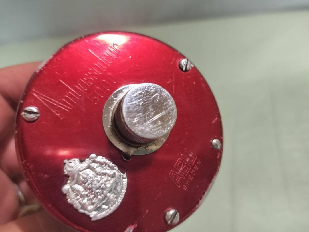 ★アブガルシア　アンバサダー 5０００　ビンテージ　リール レッド