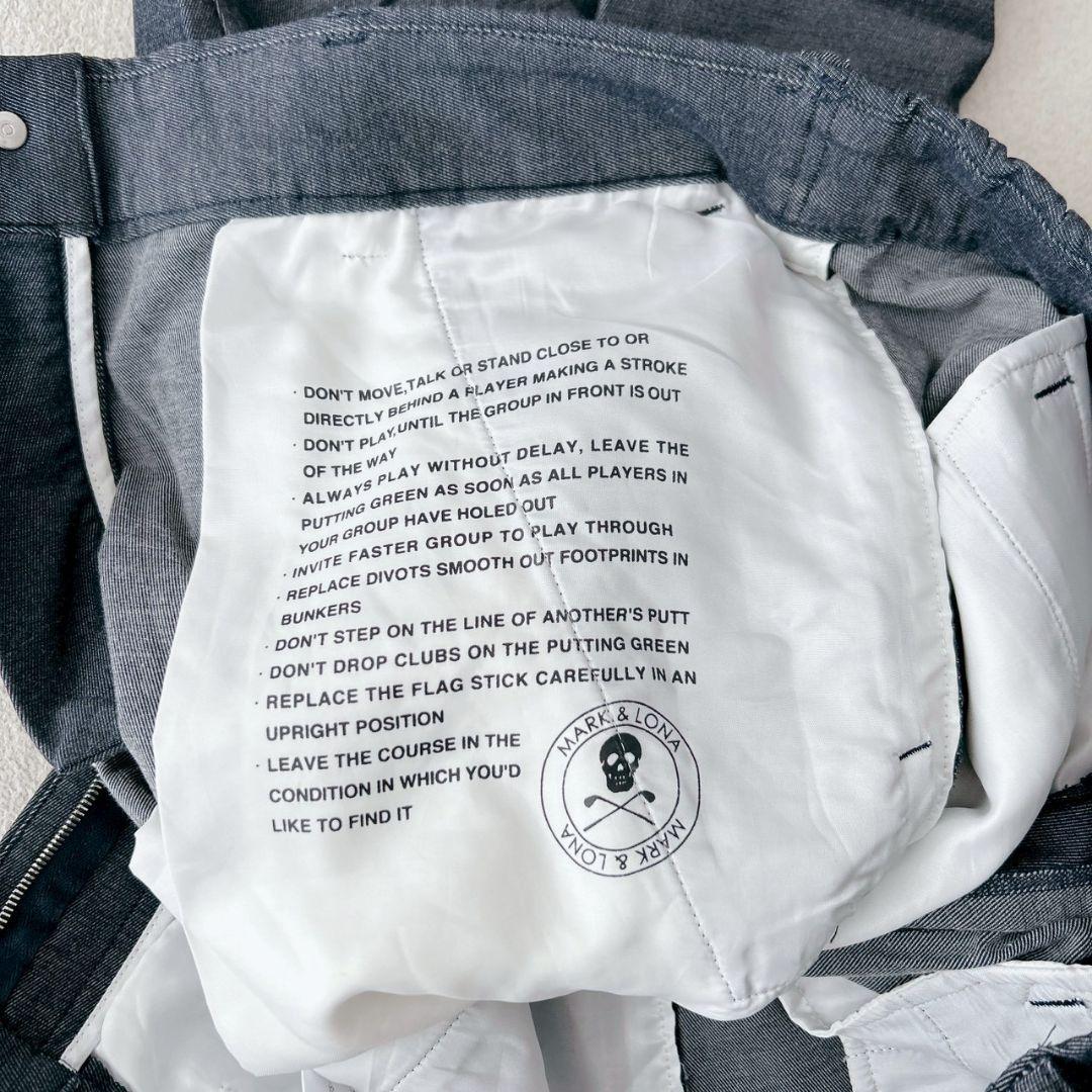 美品✨MARK&LONA ストレッチパンツ　ゴルフウェア　デニム調　L