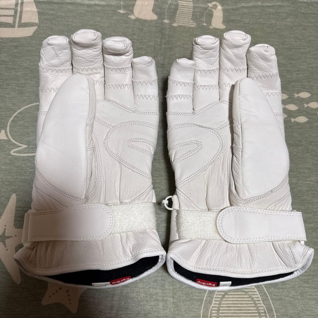 OGASAKA GT/W エルゴグリップ グローブ Oサイズ ホワイト／ゴールド