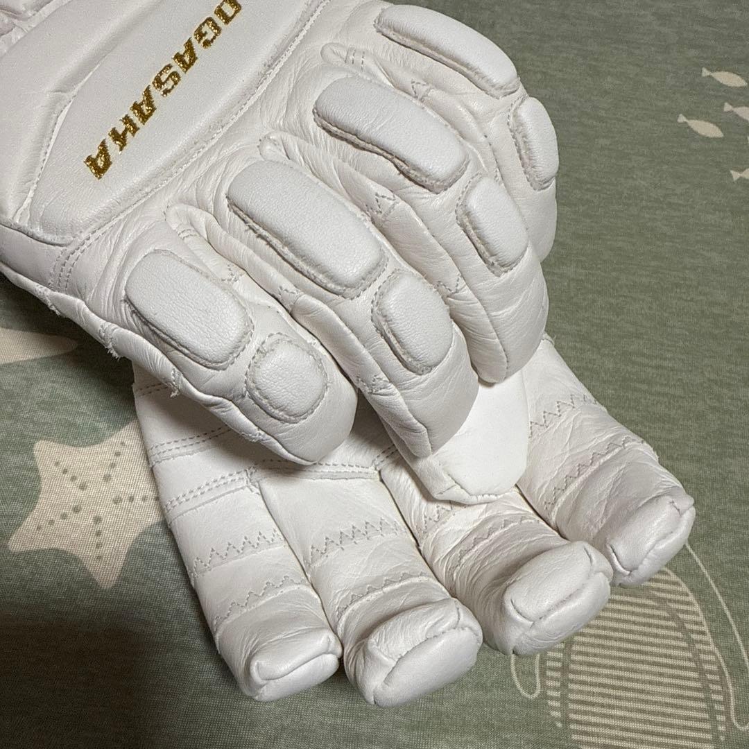 OGASAKA GT/W エルゴグリップ グローブ Oサイズ ホワイト／ゴールド