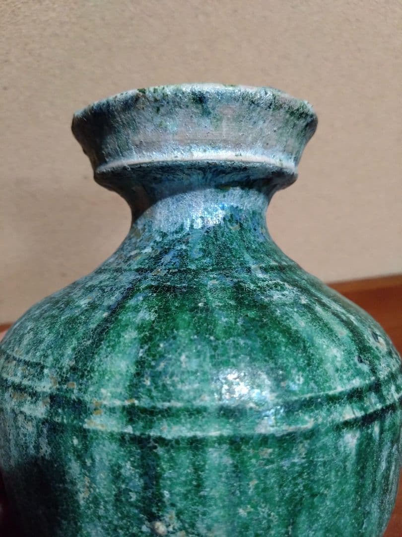 漢時代 緑釉 小壺 発掘品