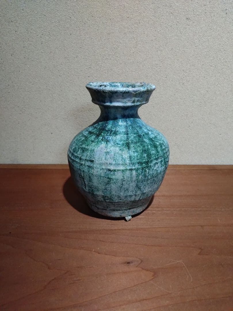 漢時代 緑釉 小壺 発掘品