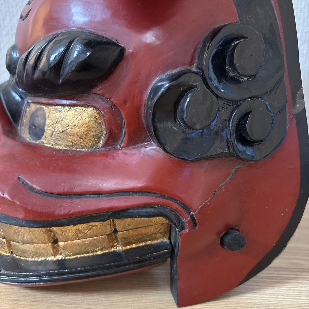 獅子頭 木彫り　魔除け　開運