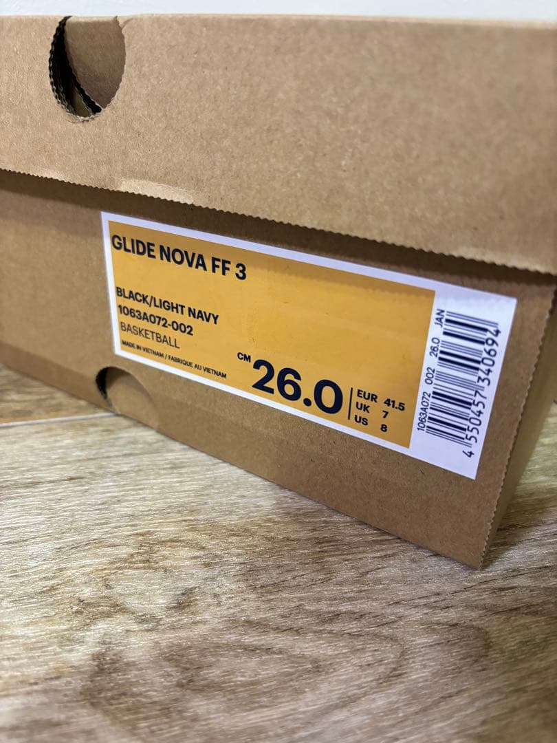 【新品未使用】ASICS GLIDE NOVA FF３バスケシューズ ブラック