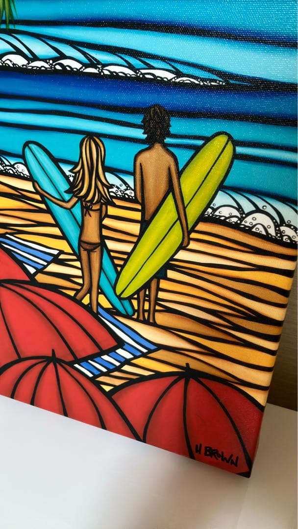 ヘザーブラウン ジクレー キャンパスプリント　【Fan in the sun】