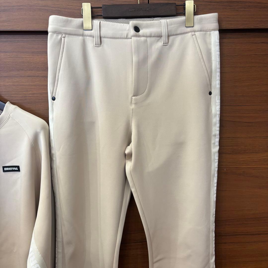 BRIEFING GOLF サイドロゴ　セットアップ　ベージュ　上L 下M