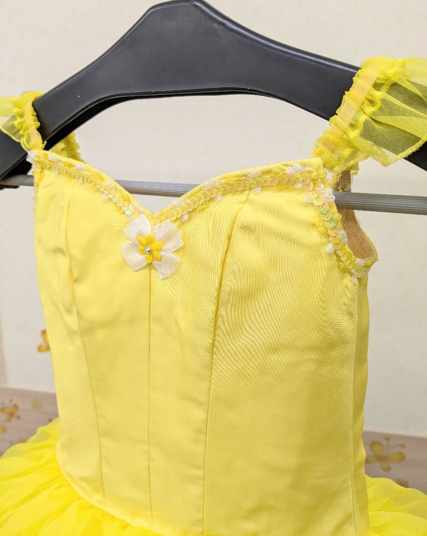 バレエ衣裳/キッズ みにくいあひるの子セット 黄色=7着+グレー