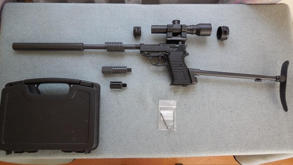 マルゼンワルサーP38デタッチャブル写真の物銃含みますアンクルタイプ　カスタム品