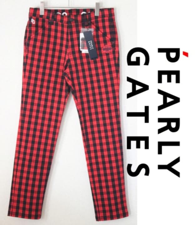 新品【パーリーゲイツ】ロゴ刺繍 ハイパーストレッチ ゴルフパンツ 4(w78 )