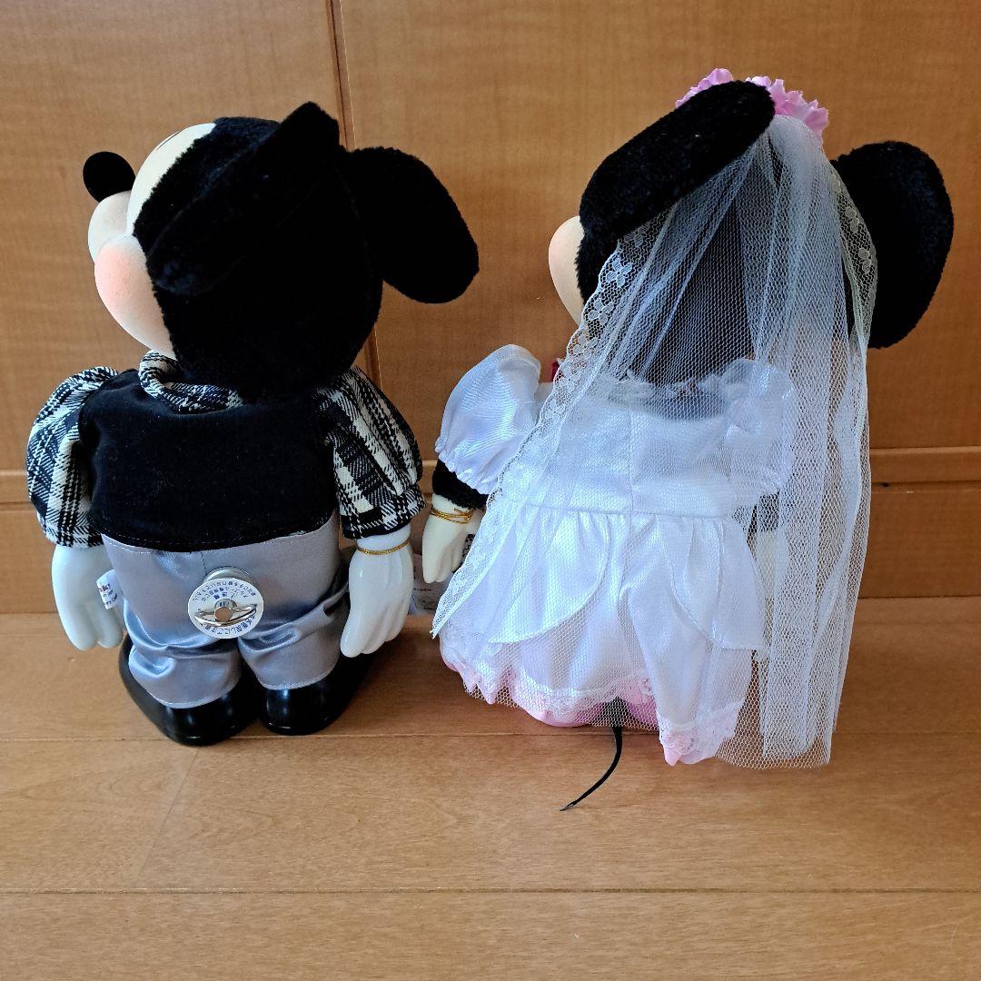 ディズニー ミッキーミニーウェディング 首振り人形 オルゴール レトロ