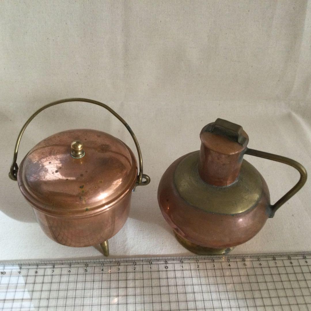 フランスアンティーク　ディネット53 銅製ままごとキッチン道具