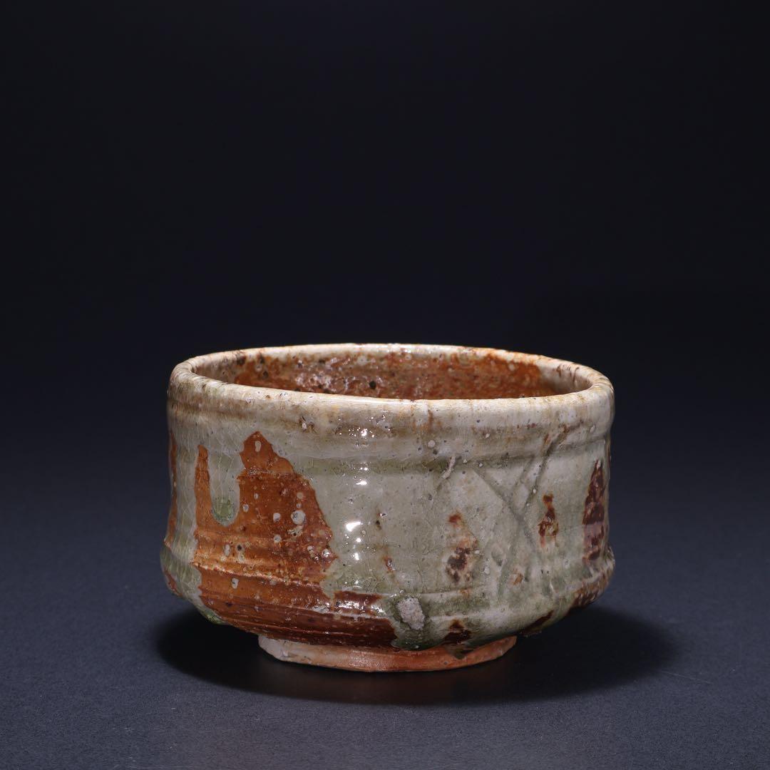 【抹茶碗】　信楽　直方　共箱　銘雪片　茶道　R1527お16