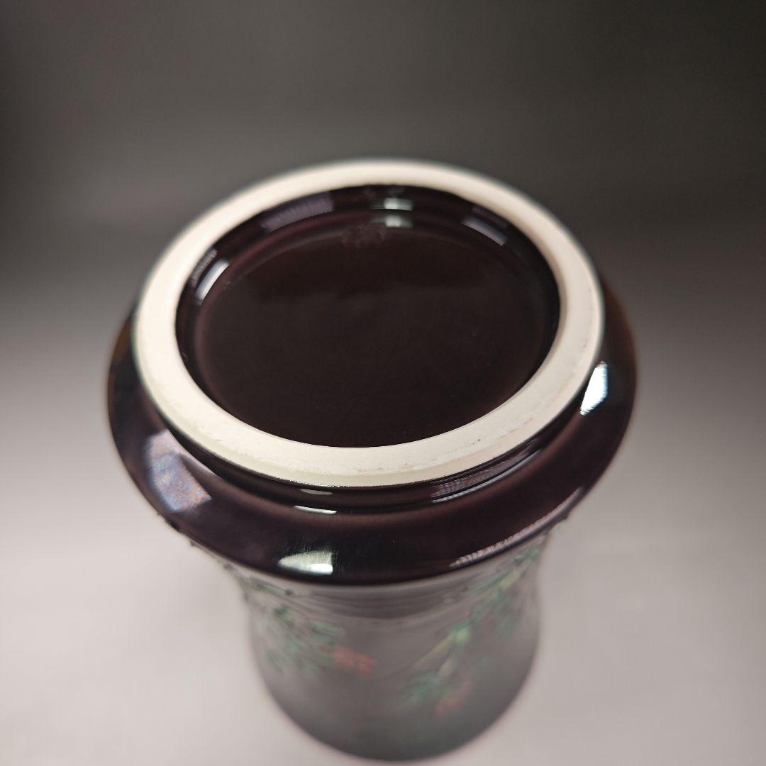 イ703 水指『中村翠嵐』『紫交趾　細水指　共箱』茶道具