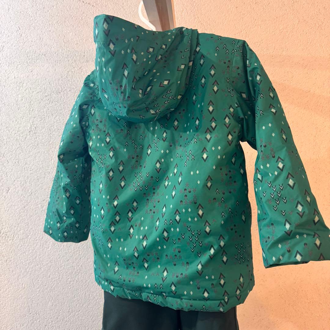 【A】Colombia スキーウェア XS 緑色/3T 青色　セット