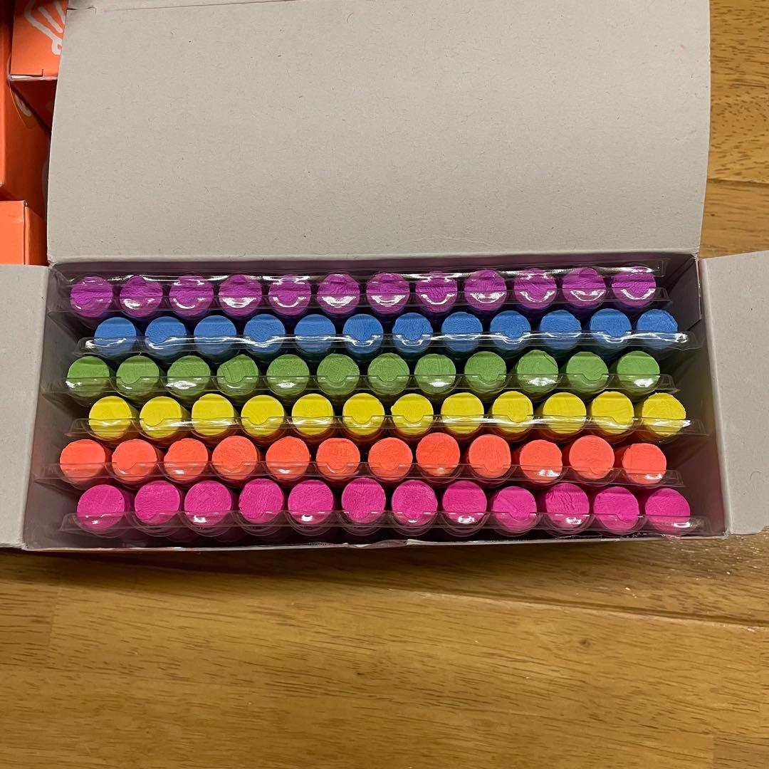 ダストレス蛍光チョーク 6色　72本入り×5箱セット