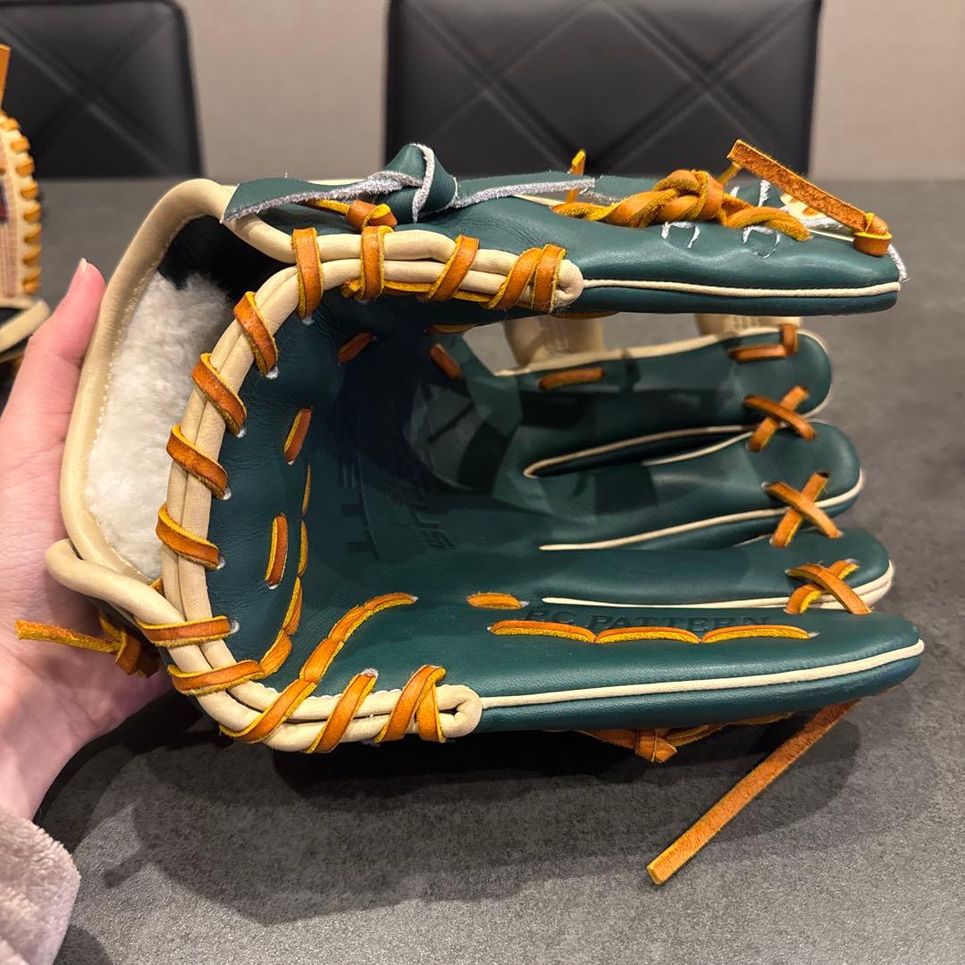 お値下げ！今宮モデル　ZETT 軟式グローブ プロモデル 緑/ベージュ